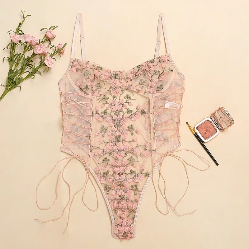 Damska seksowna bielizna, body – Romper Floral Print recenzja i cena