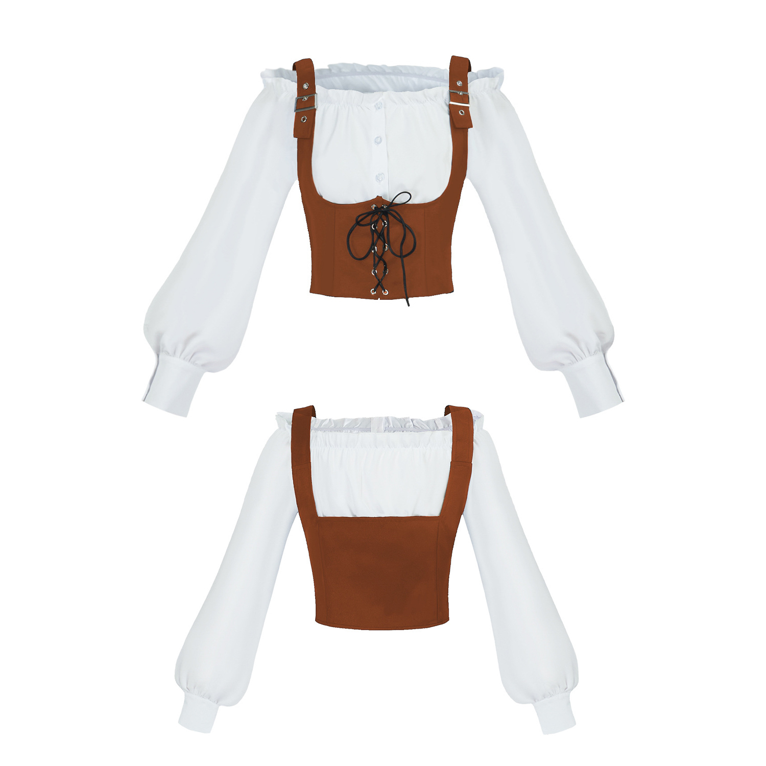 Dwuczęściowy kostium w stylu r – Blouse Off Shoulder recenzja i cena