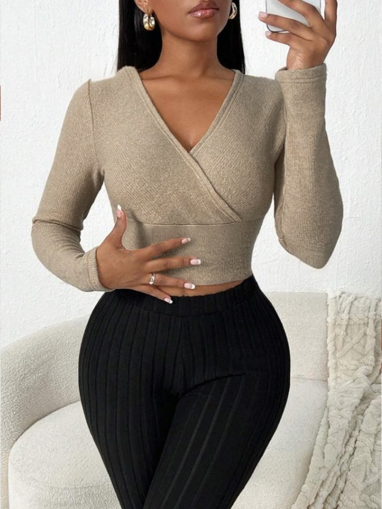 Damski krótki top z długim ręk – Crop Top Crochet recenzja i cena